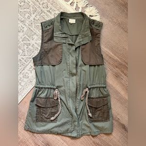 Army green utility vest